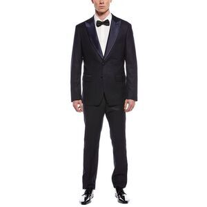 Scotch & Soda Mens  2Pc Tuxedo Blazer & Trouser Set, Navy